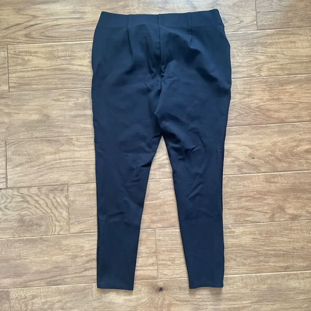 J.Jill Wearever Collection Slim-Leg Pull on Pants Size M Black